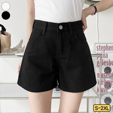 바비팩토리 여성용 3부 코튼 면 반바지 숏팬츠 A라인 하이웨스트 바지