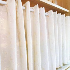 白色鄉村蕾絲半簾短簾 廚房門簾 飄窗書櫃用 紗簾, 雲傾半簾,120cm寬*44cm高 不送伸縮杆
