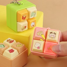 전자식 딸깍이 키보드 효과음 불빛 키링 사은 판촉 선물 피젯토이 열쇠고리 LED, 1개, 레드