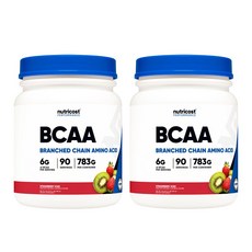 nutricost BCAA支鏈胺基酸補充粉 草莓奇異果口味, 783g, 2罐
