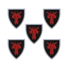 중세 군사 Wofl 방패 빌딩 블록 액세서리 갑옷 벽돌 장난감 어린이 선물, 49 B24-33-2