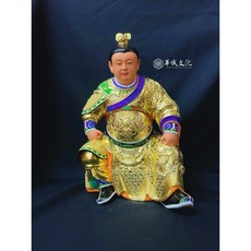 華誠 1尺 拖身 中壇元帥 金吒 木吒 萬善爺 三太子 金身 神像 精緻款 樟木雕刻 拖椅 B2506, 1個