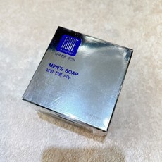 CUBE 韓國製 專業肌膚調理淨白收斂男性專用皂 100g 附皂盒、極細高密度環保洗臉海綿, 1個, 淨白收斂男性專用皂