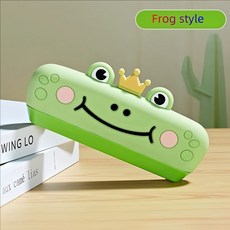 兒童16孔矽膠口琴，適合發聲和演奏，嬰幼兒早期教育，初學者呼吸訓練, 青蛙, 1個