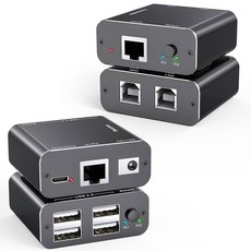 HDMI USB KVM EXTENDER OVER CAT 6/7 1080P@60HZ 150M/492FT 이더넷 송신기 수신기 지원 키보드 마우스 지연 시간 POC 기능이 없는 단일, USB Extender 164FT