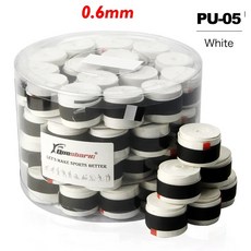 범용 코팅 미끄럼 방지 테니스 오버그립 배드민턴 그립 라켓 테이프 낚싯대 스웨트밴드 6mm 7mm 60 로트, 0 6mm 05 White