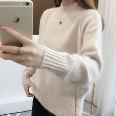 梨卡 綿羊絨高領針織毛衣 長袖保暖舒適上衣