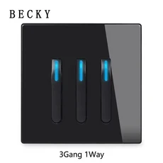 블랙 램프 자체 LED 국제 웨이 스위치 표시등 패널 피아노