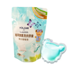 Yolomi 植萃酵素洗衣膠囊 洗衣凝珠 熊頭造型, 1個, 陽光暖暖香, 30個裝