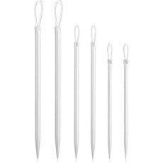 6Pcs 알루미늄 블런트 실 바늘 세트 3가지 크기 – 3.7 3.1 2.8 뜨개질 코바늘 직조 및 스웨터 수리용 라지 아이 태피스트리