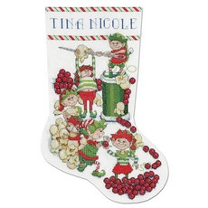 Design Works Crafts 팝콘 엘프 카운트 십자수 스타킹 키트