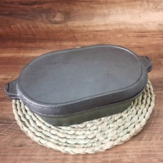 이시가키 더치 오븐 무쇠 주물팬 쿠커 가정용 캠핑용, 1개