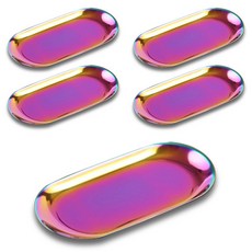 마켓플랜 클래식 메탈 트레이 5p, 무지개