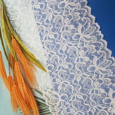 dklace 스판레이스모음 / 스판레이스 6-73243 폭 23cm 자가드, 화이트, 1개