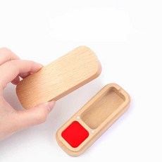 인감 도장 보관함 법인 케이스 직인함 주머니 교사, 1개, 2. 인주 가능 크기 3.0x3.0x10cm