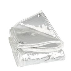 PVC透明防水帆布 戶外陽台遮雨布 加厚耐磨, 2*4m（±10cm誤差/超取限一個）