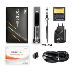 기존 TS101 납땜 인두 조정 가능한 온도 디지털 솔더 스테이션 90W PD 충전기 미니 USB, 01 US Plug, 07 TS-C4
