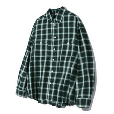 트릴리온 TRILLION 투 포켓 옴브레 체크 셔츠 (GREEN) TRFSH09GN 120485