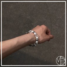 MKST.STUDIO 冰塊串珠手鍊 鈦鋼 韓國飾品