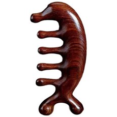 金絲檀木牛骨經絡梳 按摩梳子 五骨梳 頭療梳 男女通用 理療檀木梳, 檀木