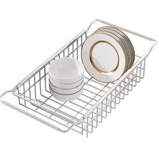 304스텐 설겆이 거치대 길이조절 식기건조대 씽크바스켓 싱크대 개수대 바구니, 1개, 대형, 1단