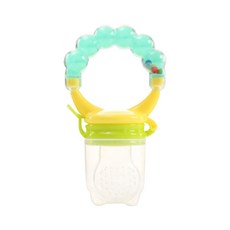 JoyBaby手搖鈴固齒器咬咬輔食器 副食品輔食手搖鈴 咬咬棒, 咬咬手搖鈴藍-S碼, 1個