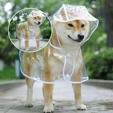 쌍문상회 애견우비 멍멍이 투명 멍멍비 반려동물우비 강아지 애견 애견우의 강아지산책 강아지비옷 강아지우비 반려동물 우비 반려동물용품 애견비옷 40872EA
