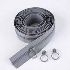 3호 링고리슬라이더(3p) 3호 (270cm)나일론 코일지퍼, 1개, 그레이