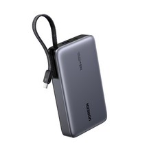 UGREEN 유그린 20000mAh 145W 보조배터리 C타입 케이블 일체형 노트북용 보조배터리 72Wh 초고속 충전 CCC인증 출장 필수템 맥북 프로/아이패드/아이폰/삼성 S25, Grey, PB551