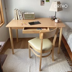 올쏘 베아 고무나무 원목 컴퓨터 책상 테이블 1200, 내추럴