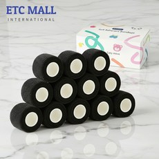 이티씨몰 자가점착 밴드 2.5cm 압박붕대 10+2 블랙, 1개