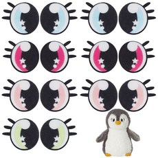 유리 인형 눈 캐보션 반원형 DIY 인형 눈알 수제 봉제 인형 눈 부품, 1개, 믹스드 컬러 540