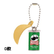 M.M小舖 BANDAI 轉蛋 扭蛋 品客洋芋片吊飾P2 全5款, 1個, D款/小罐綠色洋蔥口味1C781