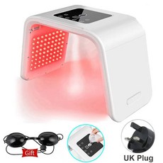 피부관리led마스크 톤업 스킨케어 나노 스프레이 미용실 가정용 얼굴 바디 LED 마스크 PDT 기계 피부 수분 공급 스파 스킨 케어와 7 가지 색상 광자, UK PLUG