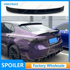 토요타 캠리 18-22 ABS 리어 윈도우 루프 스포일러 호환, 유광 Black