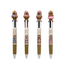 도아브 카피바라 4색 볼펜 멀티펜 4개세트, 1세트, 4p