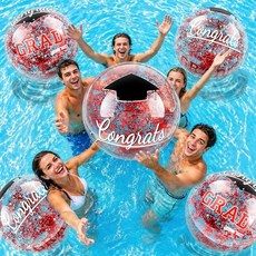 12 Pcs Graduation Beach Balls 16 Inch Class of 2026 Inflatable 레드 Glitter Ball Large Congrats Grad