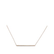 LB 익스클루시브 중고 바 14K 로즈 골드 다이아몬드 네크리스