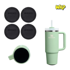 [4p] 텀블러 바닥 실리콘 스티커 스탠리 미끄럼방지 패드 스탠리 호환 매트, 4개