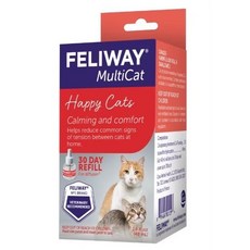 FELIWAY MultiCat 費洛蒙 插電組 穩定貓咪情緒 30天, 1個, 費利威-多貓補充瓶 48ml