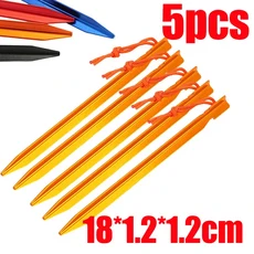 삼각형 지지대 알루미늄 합금 텐트 말뚝 캠핑 방풍 안전 고정 경량 녹 타프 쉘터, 5pcs Gold, 11 Gold-5pcs