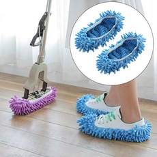 귀차니즘을 위한 세탁이 간편한 극세사 청소밀대걸레겸용 청소슬리퍼 6P, 스카이블루