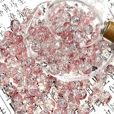 手工串珠DIY材料包配件手鏈製作材料包 爆花漸層散珠琉璃珠手串diy禮物手工飾品小禮物手鍊配件項鍊飾品, 冷眼殘情-B18【8mm爆花】,活動款【200顆送彈力線5公尺】約穿0, 1個