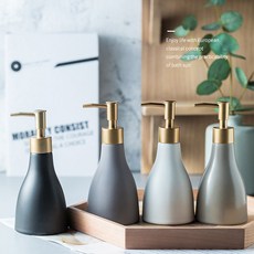 EGMI 가정용 호텔식 고급 세라믹 디스펜서 280ml 용랑 4종컬러 4P, 화이트+블랙+진그레이+그레이 카키