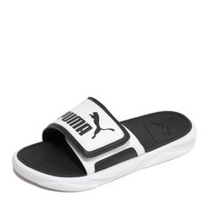 [푸마] PUMA 로얄캣 컴포트 벨크로 벨크로 남성 여성 공용 사무실 스포츠 슬리퍼 화이트 372280-02