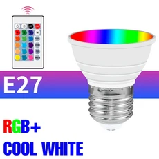 E27 LED RGB 전구 GU10 스포트라이트 E14 천장 조명 스마트 IR 원격 제어 MR16 GU5.3 샹들리에 AC85 265V 1, 01 E27 Cold White, 01 Milky white, 1
