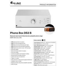 沐耳 奧地利 Pro-Ject MM/MC 唱頭放大器 Phono Box DS3 B （銀色）平衡輸入輸出，黑膠唱片專用