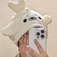 海豹造型乾髮帽及擦手巾, 1個裝, 小海豹-擦手巾 1個裝 超吸水, 淺芽正品 精選珊瑚絨-超吸水