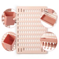 부착식 데스크테리어 페그보드 세트 벽타공판 책상 벽면타공판