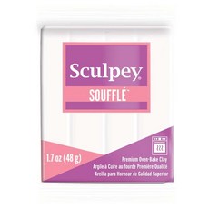 Polyform Sculpey Soufflé 폴리머 오븐 베이킹 클레이 블루스톤 무독성 48.2g1.7온스 바 주얼리 제작 휴일 DIY 혼합 매체 등에 적합합니다, 48 g, Igloo